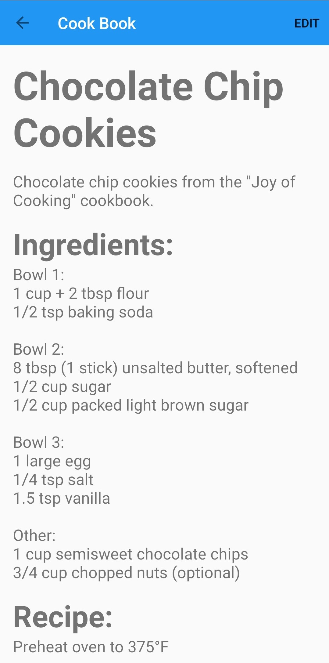 Cookbook App